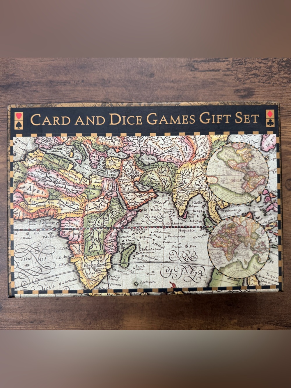 New Card and Dice Games Gift Set – Vintage Map Design - Robert Frederick 2003